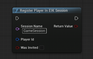Register Player In EIK Session node