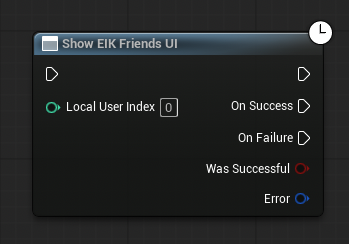 Show Friends UI node