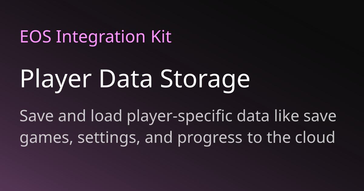 Player Data Storage