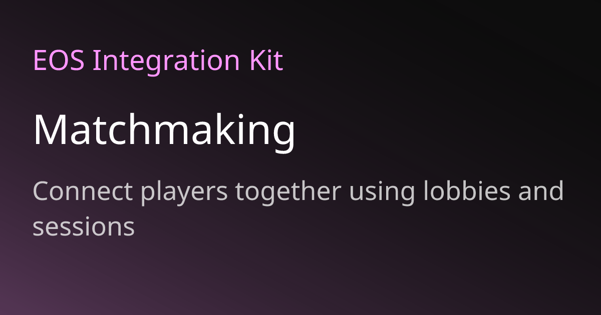 Matchmaking